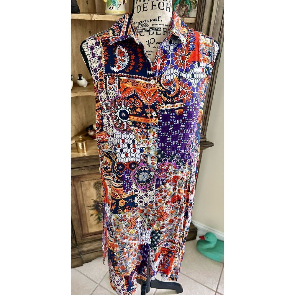 Grace Elements boho patchwork look dress